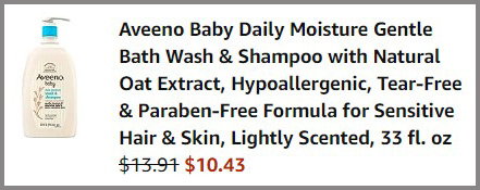 Aveeno 33-Ounce Baby Wash Summary