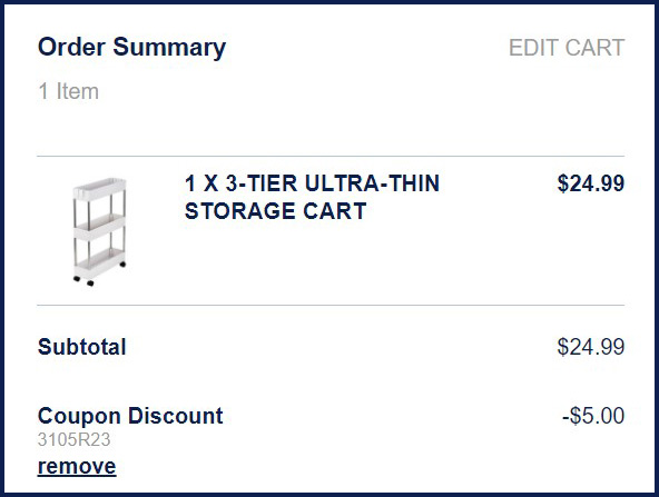 3-Tier Ultra-Thin Storage Cart Summary