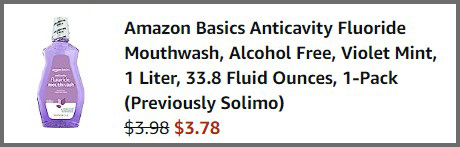 Amazon Basics Mouthwash 1-Liter Summary