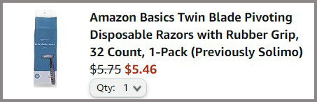 Amazon Basics 32-Count Razors Summary