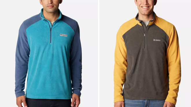 2 Colors of Columbia Mens Lake Aloha Half Zip Fleece Pullover 2 Colors of Columbia Mens Lake Aloha Half Zip Fleece Pullover