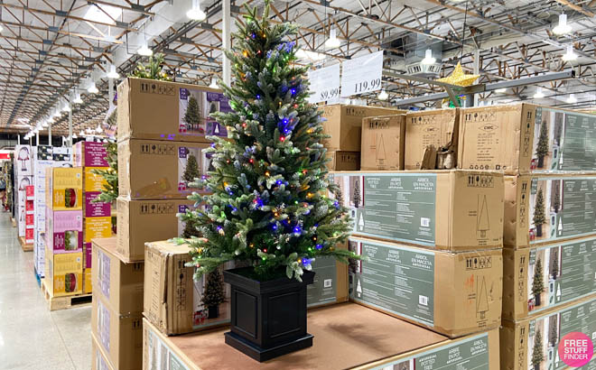 4 5 Pre Lit Radiant Micro LED Artificial Potted Tree
