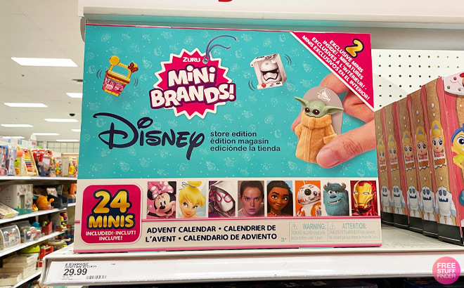 5 Surprise Disney Mini Brands 2023 Advent Calendar on a Shelf at Target