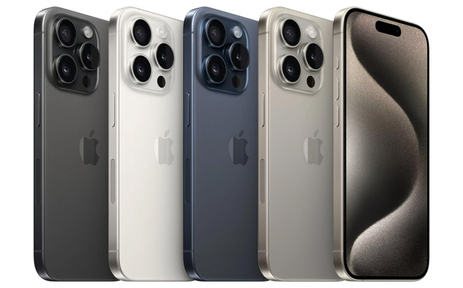 A New iPhone 15 Pro in Different Colors