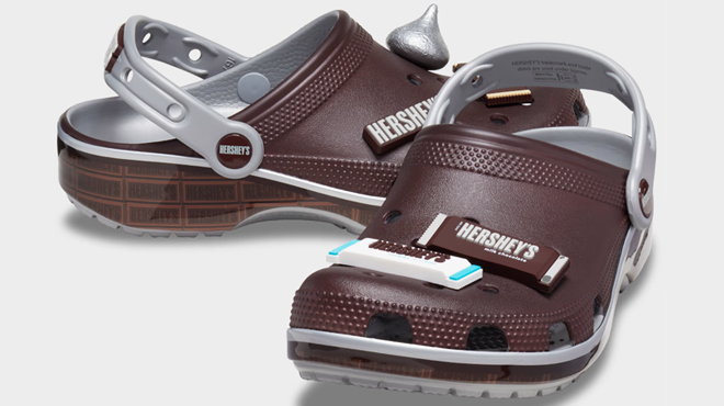 A Pair of Crocs Hersheys Clogs A Pair of Crocs Hersheys Clogs