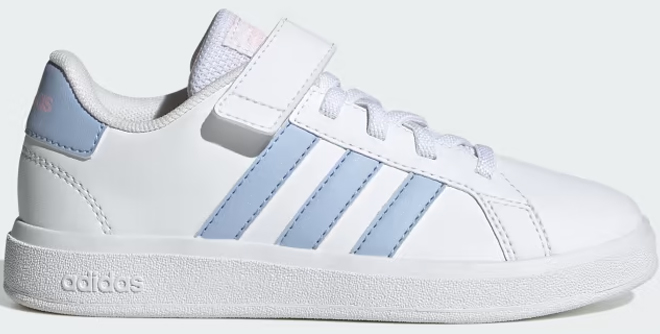 Adidas Kids Grand Court Shoes in White and Blue Color Adidas Kids Grand Court Shoes in White and Blue Color