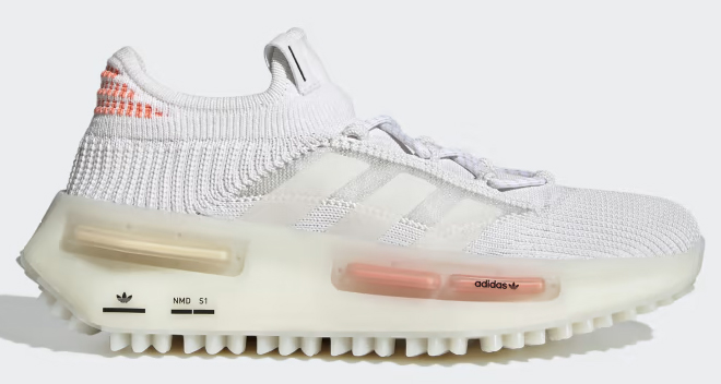 Adidas NMD R1 Womens Shoes in Cloud White Off White Coral Fusion Adidas NMD R1 Womens Shoes in Cloud White Off White Coral Fusion