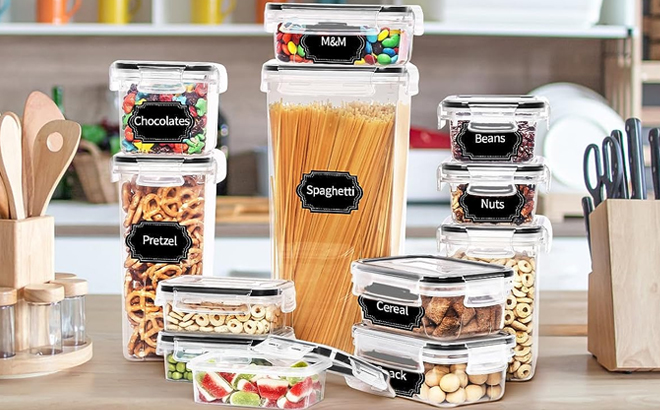 Airtight Food Storage Containers on a Kitchen Table