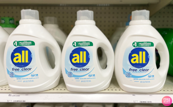 All Ultra Free Clear Laundry Detergent on Rack
