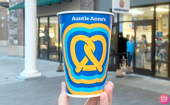 Aunty Annes Cup In Front of a Restaurant