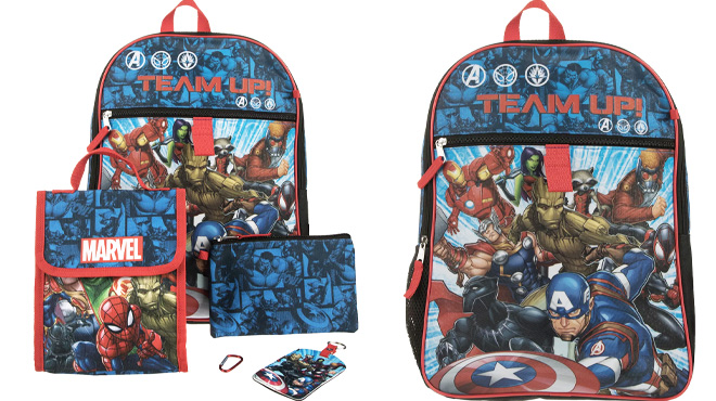 Avengers 5 Piece Backpack Set