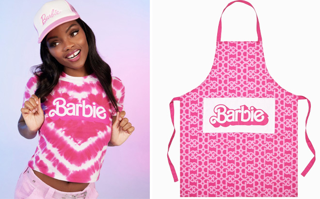 Barbie Logo Heart Tie Dye Girls Baby T Shirt