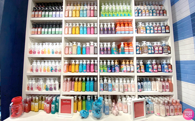 Bath and Body Works Hand Soaps on Store Shelves