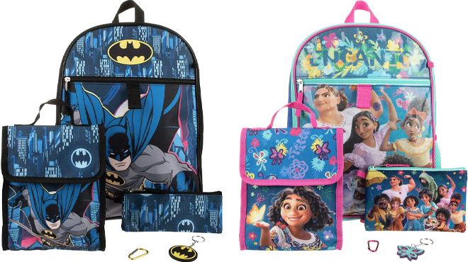 Batman 5 Piece Backpack Set