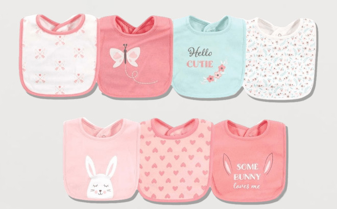 Bib Set on Gray Background