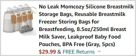 Breastmilk Storage Bags Checkout