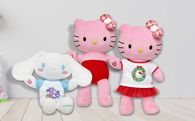Build A Bear x Hello Kitty Plushies