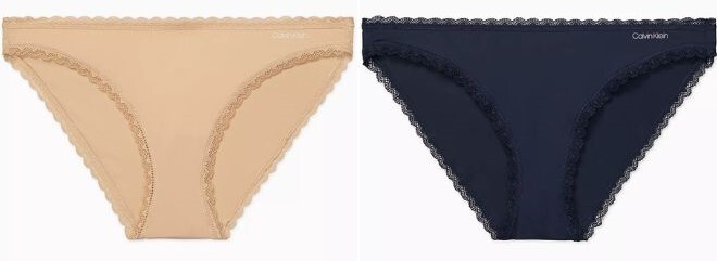 Calvin Klein Flirty Micro Bikini Bottom in Desert and Shoreline Color