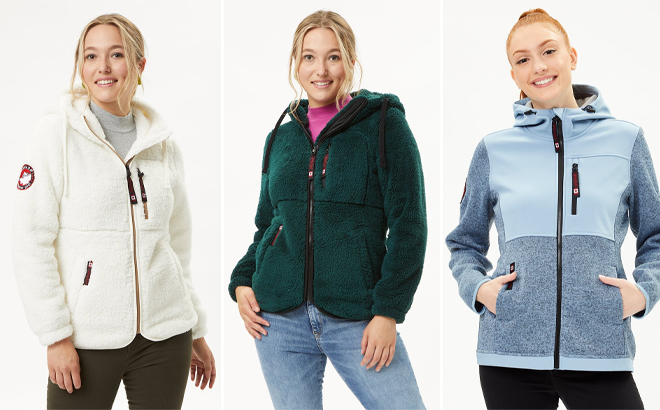 Canada Weather Gear Fleece Womens Fleece Jackets