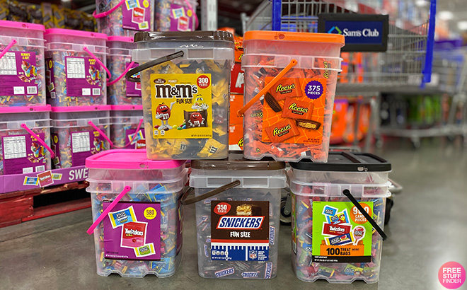 Candy Buckets at Sams Club Store