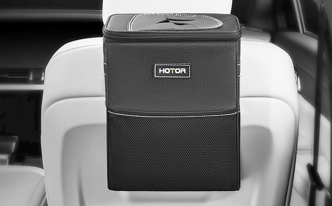 Car Trash Can with Lid and Pockets Car Trash Can with Lid and Pockets