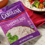 Carolina Ready to Heat Rice Pouches on the Table