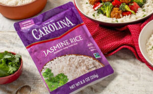 Carolina Ready to Heat Rice Pouches on the Table