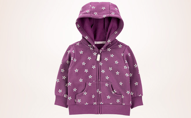 Carters Baby Zip Up Fleece Hoodie on a Neutral Background Carters Baby Zip Up Fleece Hoodie on a Neutral Background