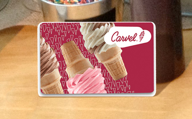 Carvel Gift Card Labor Day on a Table