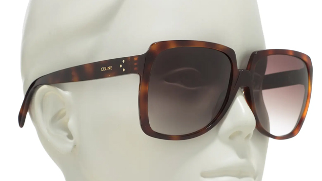 Celine Jackie 61mm Gradient Square Sunglasses on a Mannequin