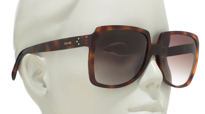 Celine Jackie 61mm Gradient Square Sunglasses on a Mannequin Celine Jackie 61mm Gradient Square Sunglasses on a Mannequin