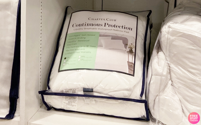 Charter Club Continuous Protection Waterproof Mattress Pad