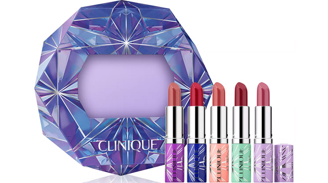 Clinique Plenty Of Pop Lipstick Set on a White Background Clinique Plenty Of Pop Lipstick Set on a White Background