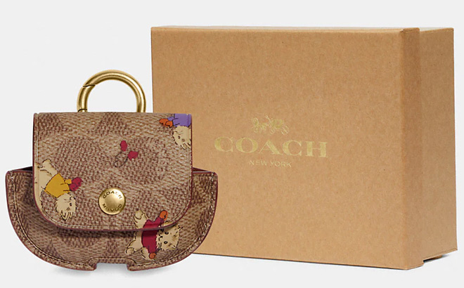 Coach Outlet Boxed Wireless Earbud Case In Signature Canvas Coach Outlet Boxed Wireless Earbud Case In Signature Canvas