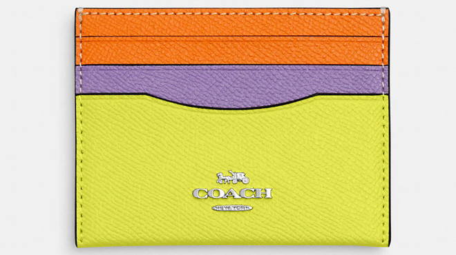 Coach Outlet Slim ID Card Case In Colorblock 1 Coach Outlet Slim ID Card Case In Colorblock 1
