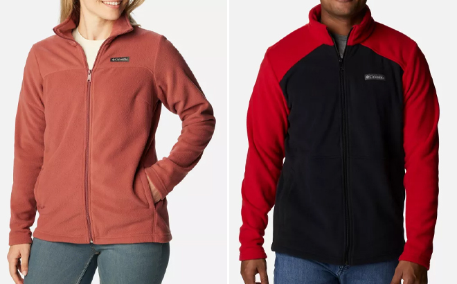 Columbia Womens and Mens Castle Dale Full Zip Fleece Jacket