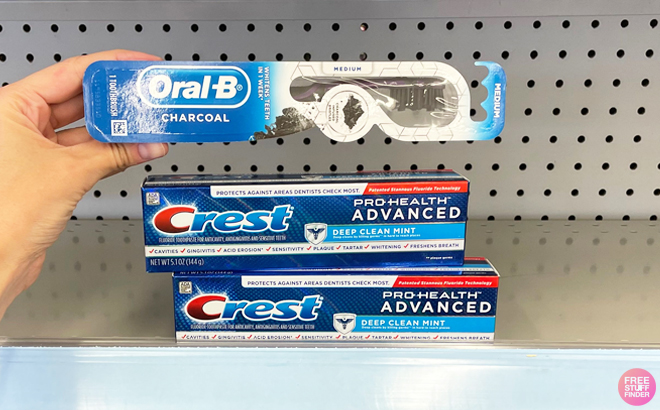 Crest Toothpaste and Oral B Toothbrush