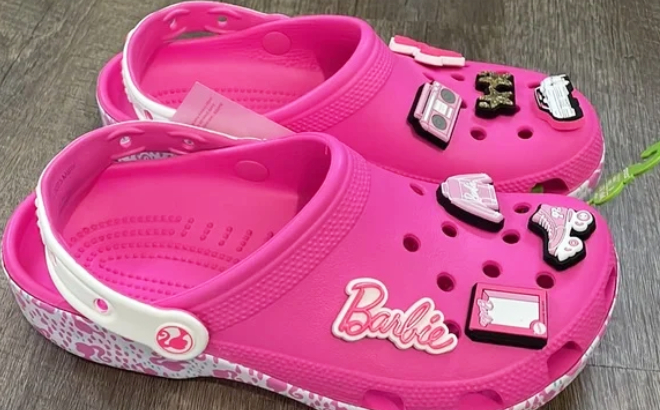 Crocs Barbie Classic Clogs in Electric Pink Color