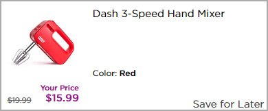 Dash 3 Speed Hand Mixer at Checkout