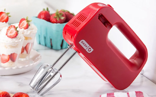 Dash 3 Speed Hand Mixer in Red Color
