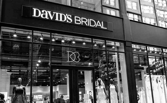 Davids Bridal Store in Black and White