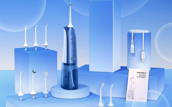 Demita Cordless Water Flosser with 8 Jet Tips and Rechargeable Oral Irrigator