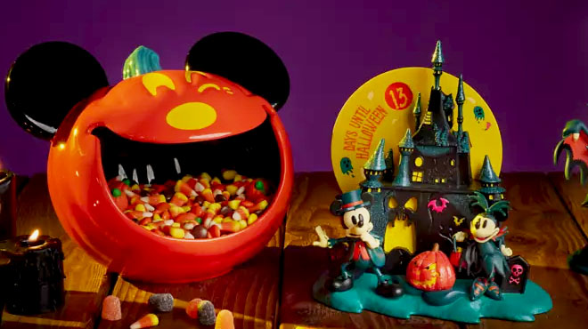 Disney Mickey Mouse Jack o Lantern Halloween Candy Bowl 1