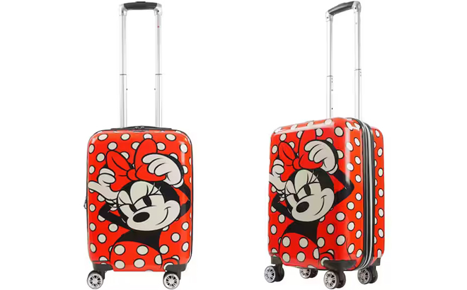 Disney Minnie Mouse 21 Inch Polka Dot Spinner Luggage