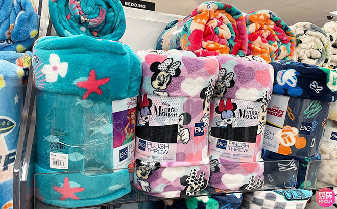 Disney Oversized Supersoft Plush Throws on a Shelf at Kohls Disney Oversized Supersoft Plush Throws on a Shelf at Kohls 1