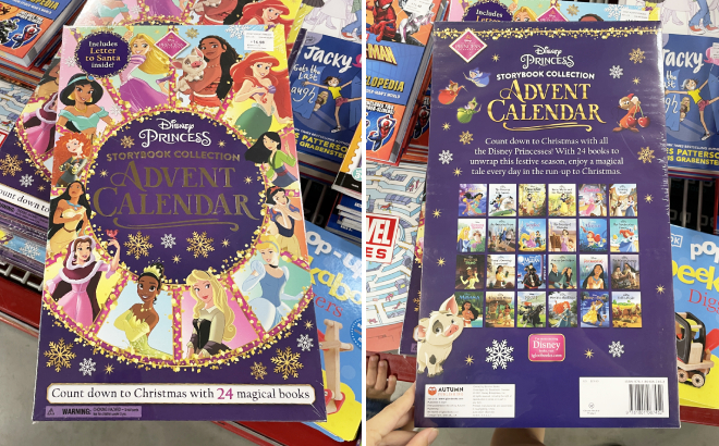 Disney Princess Storybook Collection Advent Calendar Back and Front Cover