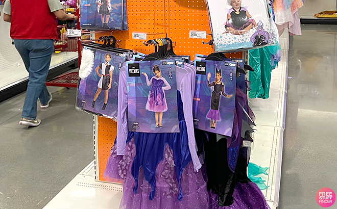 Disney The Little Mermaid Ursula Halloween Girls Costume Dress and Disney Sleeping Beauty Maleficent Halloween Girls Costume Dress