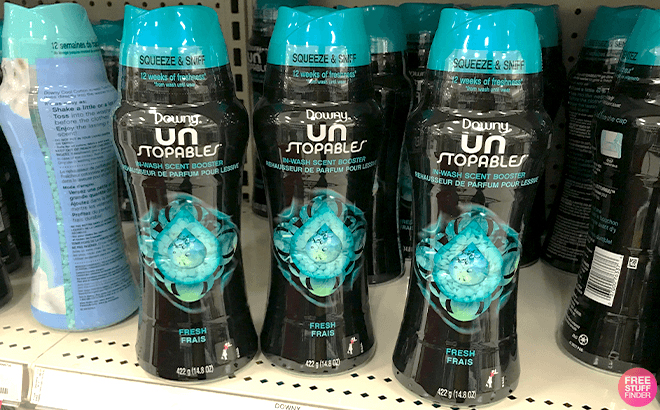 Downy Unstopable In Wash Scent Booster Beads on a Shelf