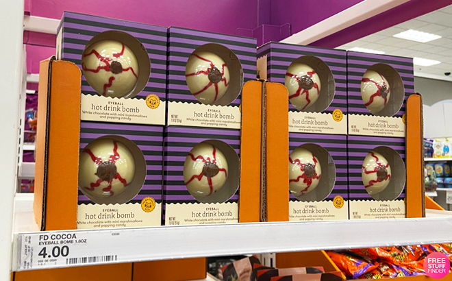 Eight Favorite Day Eyeball Hot Drink Bombs on Shelf at Target