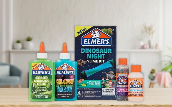 Elmers Glue Slime Kit on the Table Elmers Glue Slime Kit on the Table